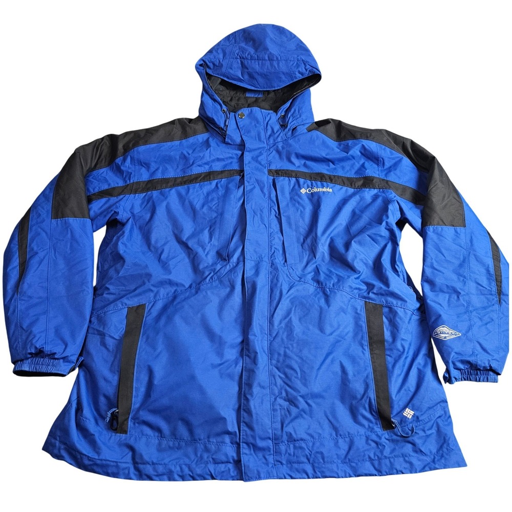 Columbia Whirlibird Interchange Jacket XXL Blue Black Omni Heat Outdoor‎ Ski